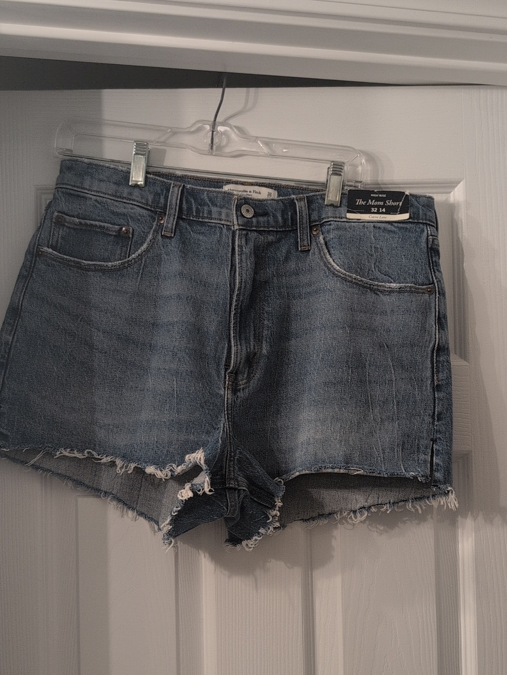 Abercrombie & Fitch Distressed Light Blue Denim Cutoff Shorts
